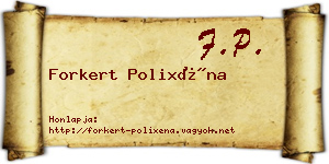 Forkert Polixéna névjegykártya